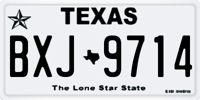 TX license plate BXJ9714