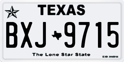 TX license plate BXJ9715