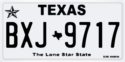 TX license plate BXJ9717