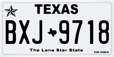 TX license plate BXJ9718