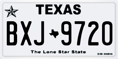 TX license plate BXJ9720