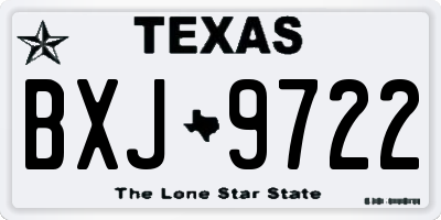 TX license plate BXJ9722