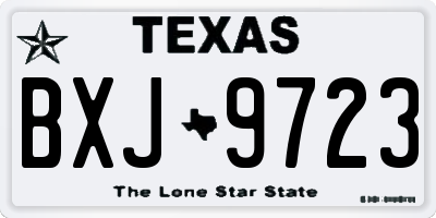 TX license plate BXJ9723