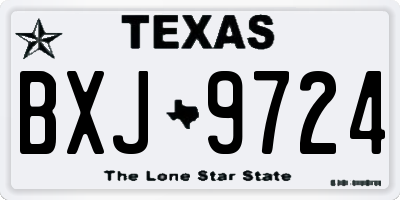 TX license plate BXJ9724