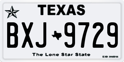 TX license plate BXJ9729