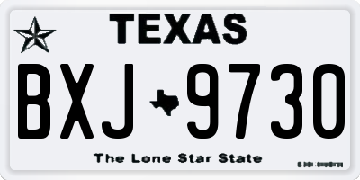 TX license plate BXJ9730