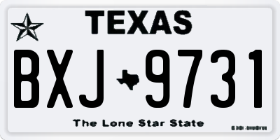 TX license plate BXJ9731