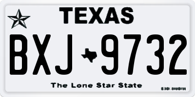 TX license plate BXJ9732