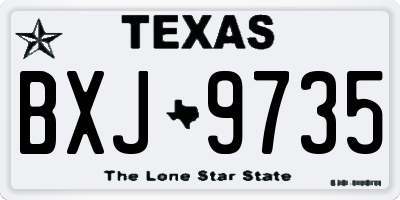 TX license plate BXJ9735