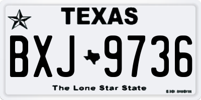 TX license plate BXJ9736