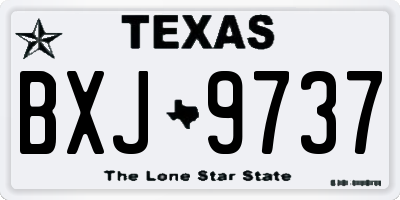 TX license plate BXJ9737
