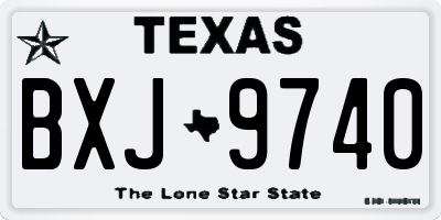 TX license plate BXJ9740