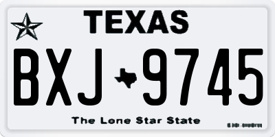 TX license plate BXJ9745