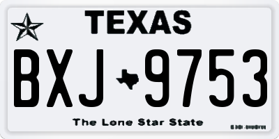 TX license plate BXJ9753