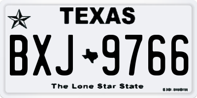 TX license plate BXJ9766
