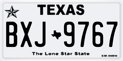TX license plate BXJ9767