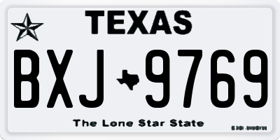 TX license plate BXJ9769