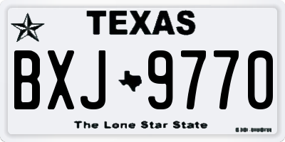 TX license plate BXJ9770