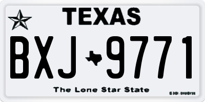 TX license plate BXJ9771