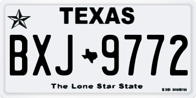 TX license plate BXJ9772