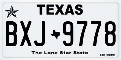 TX license plate BXJ9778