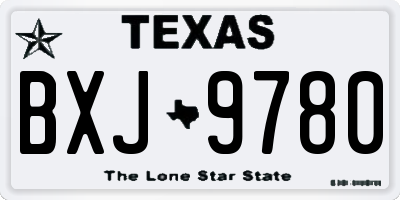 TX license plate BXJ9780
