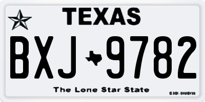 TX license plate BXJ9782