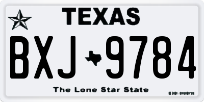 TX license plate BXJ9784