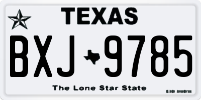 TX license plate BXJ9785