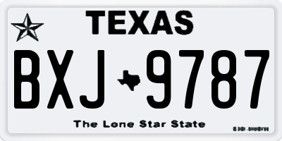 TX license plate BXJ9787