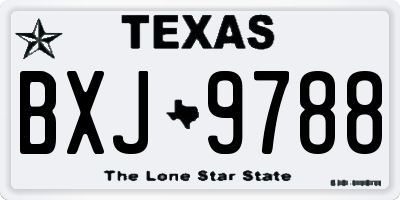 TX license plate BXJ9788