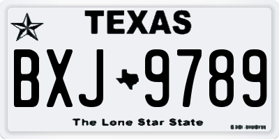 TX license plate BXJ9789
