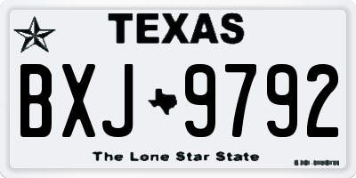 TX license plate BXJ9792
