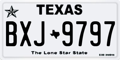 TX license plate BXJ9797
