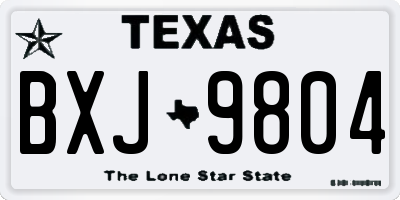 TX license plate BXJ9804