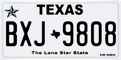 TX license plate BXJ9808