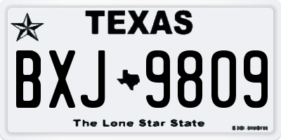 TX license plate BXJ9809