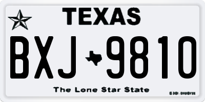 TX license plate BXJ9810