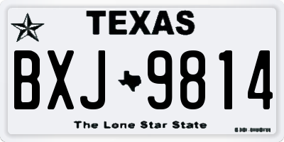 TX license plate BXJ9814