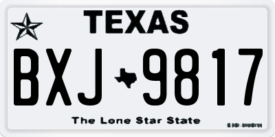 TX license plate BXJ9817