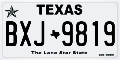 TX license plate BXJ9819