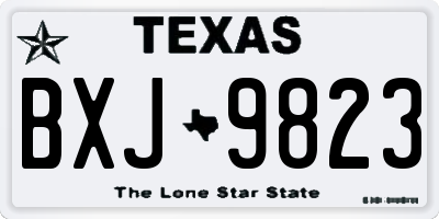 TX license plate BXJ9823