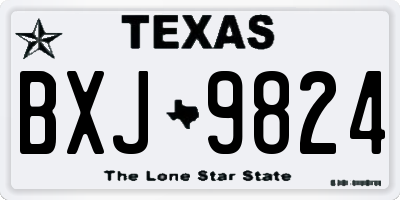 TX license plate BXJ9824