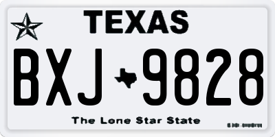TX license plate BXJ9828