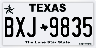 TX license plate BXJ9835