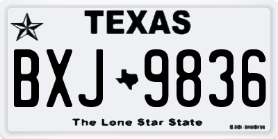 TX license plate BXJ9836