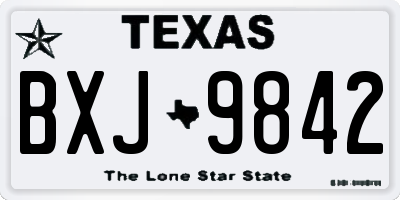 TX license plate BXJ9842