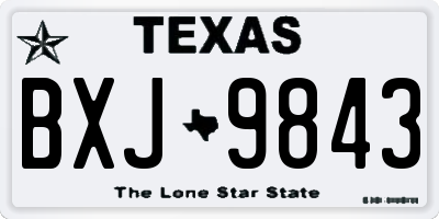 TX license plate BXJ9843