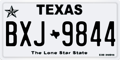 TX license plate BXJ9844