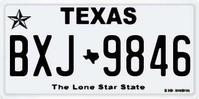 TX license plate BXJ9846